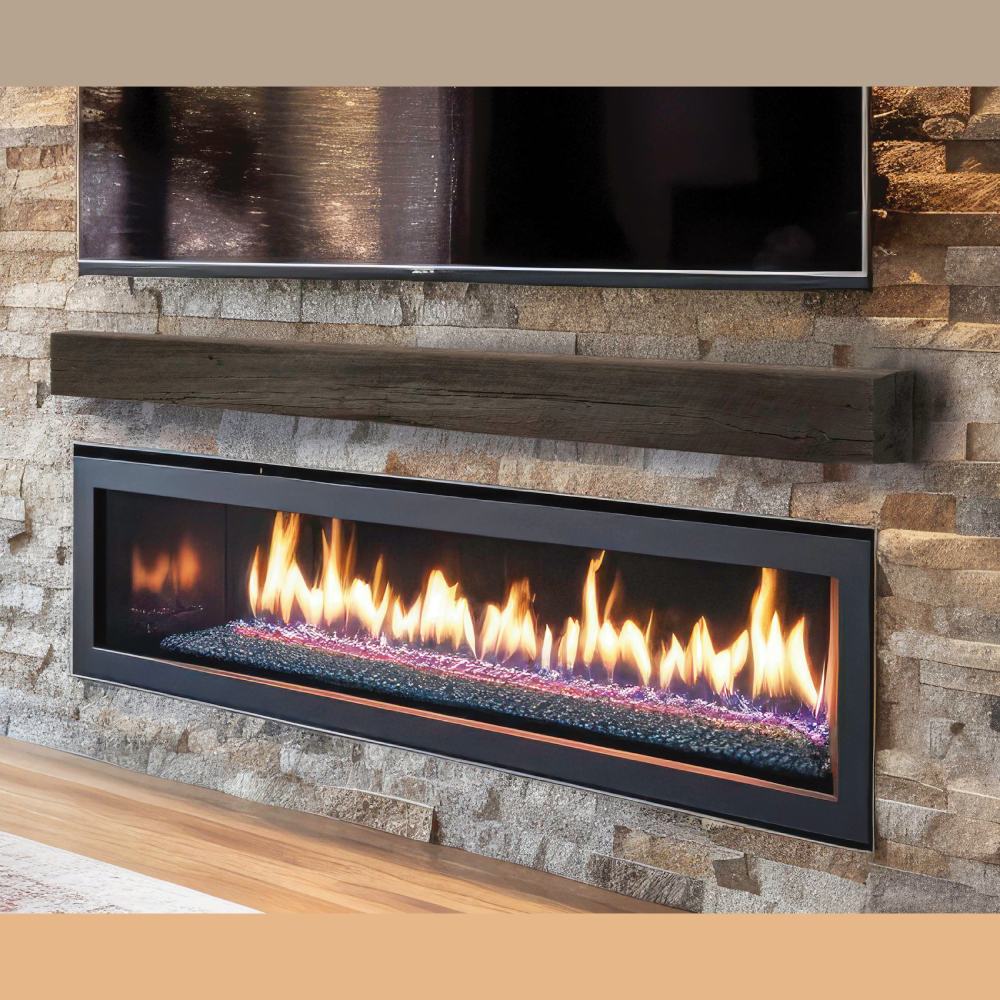 Lexington Hearth Grist-Mill Rustic Beam Mantel