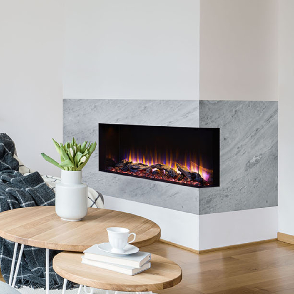 SimpliFire Scion Trinity SF-SCT43-BK 43" 3-Sided Linear Electric Fireplace