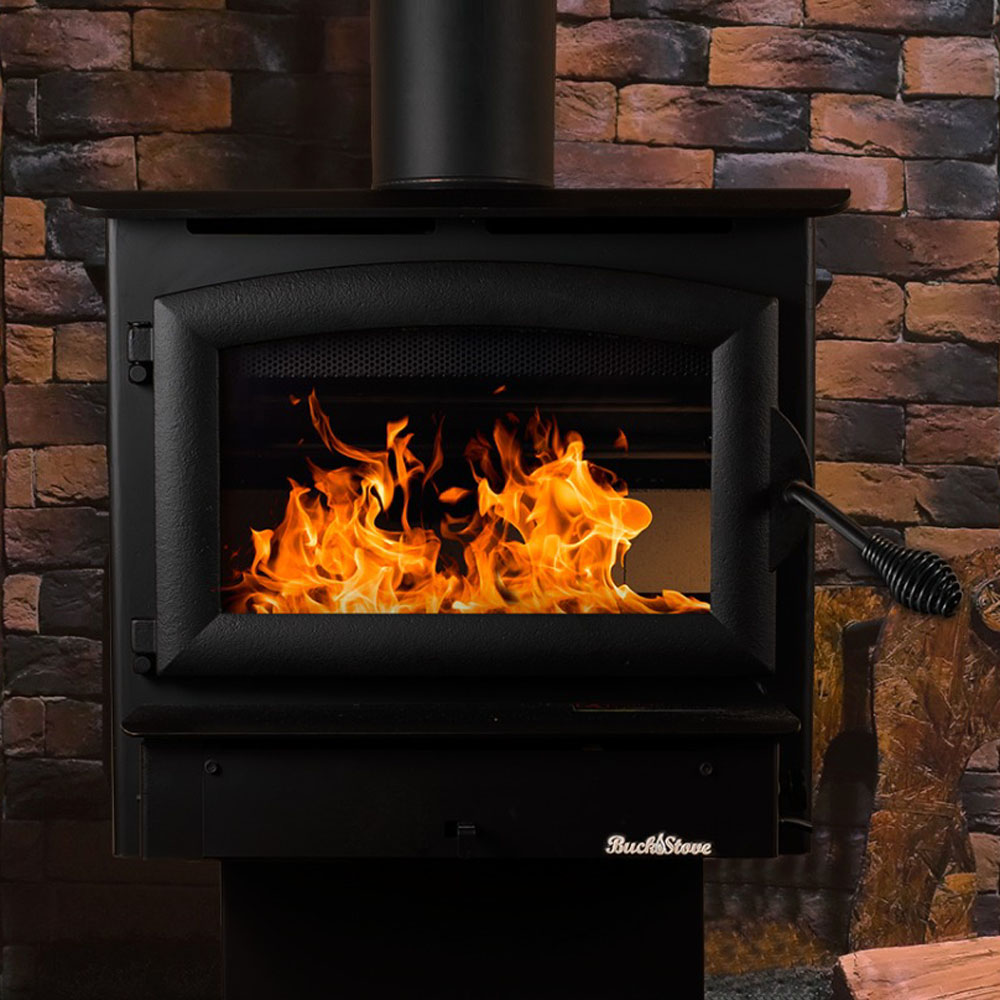 Buck Stove FP21 Model 21NC FreeStanding Non Catalytic Wood Stove With Black Door