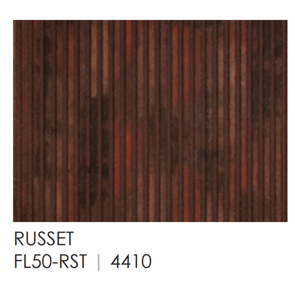 Enhance-a-Fire FL50-RST 4410 Russet 1/2” Flute 36” x 24.5” 5/8” Thick Architectural Fiber Panels 2-Set