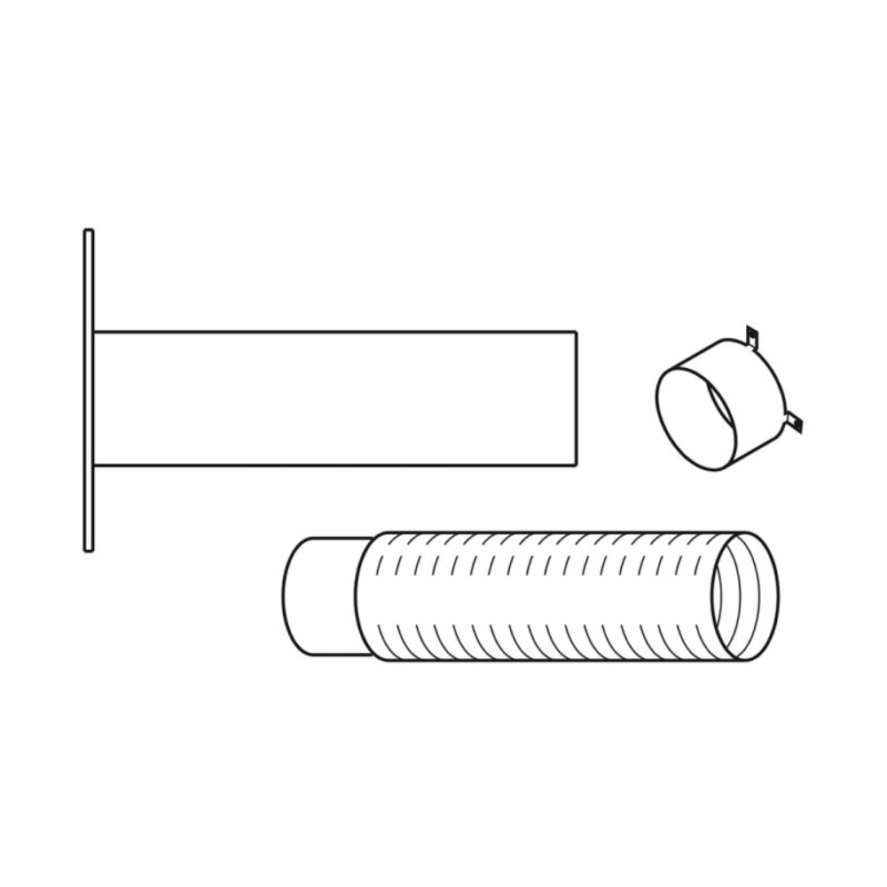 IHP Superior AK4F Outside Air Kit Collar, Hood & 3' Flex for Floor Venting F1093