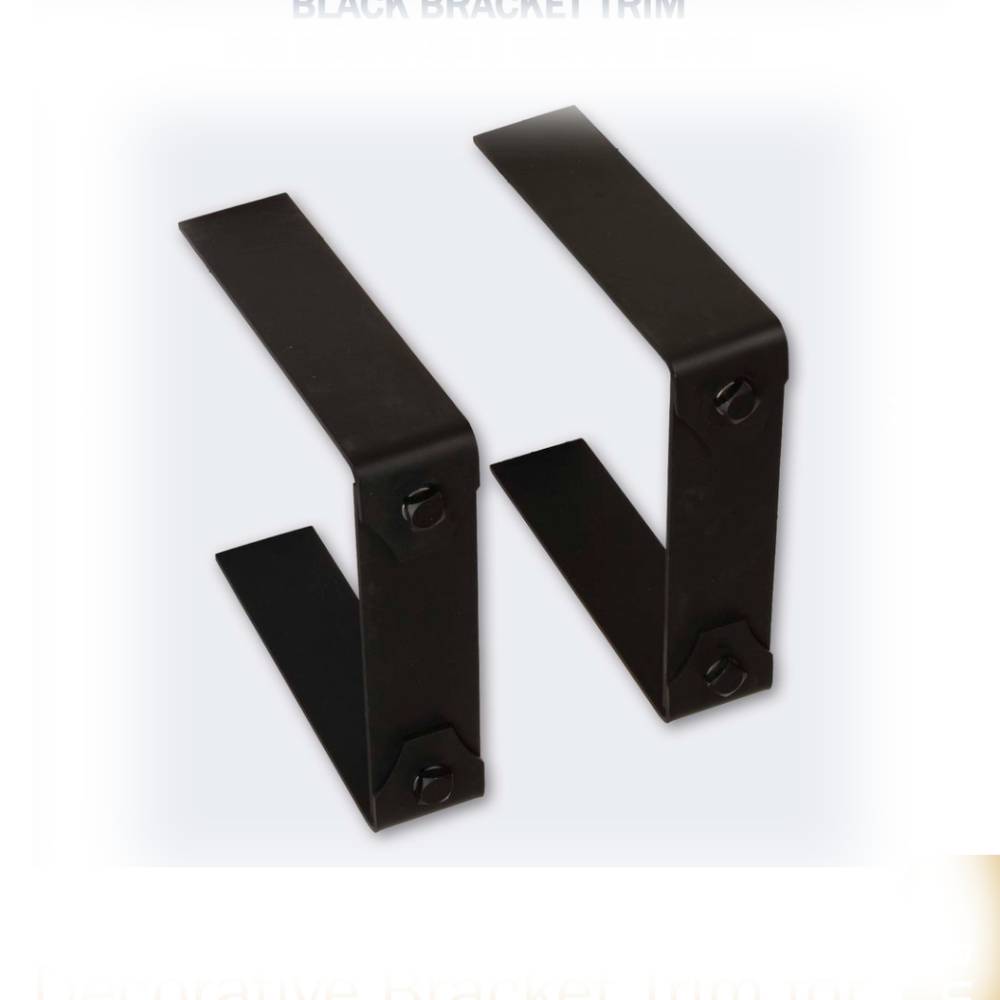Lexington Hearth 7424 DBT-1-LH-BL Decorative Bracket Trim Black (Set of 2) for Rickhouse/ Tobacco Barn
