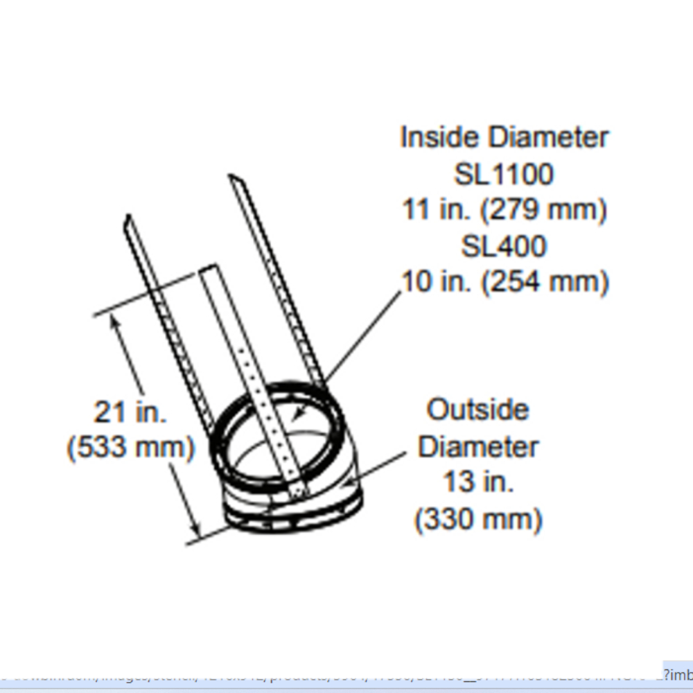Majestic SL430 30 degree elbow (offset and return)