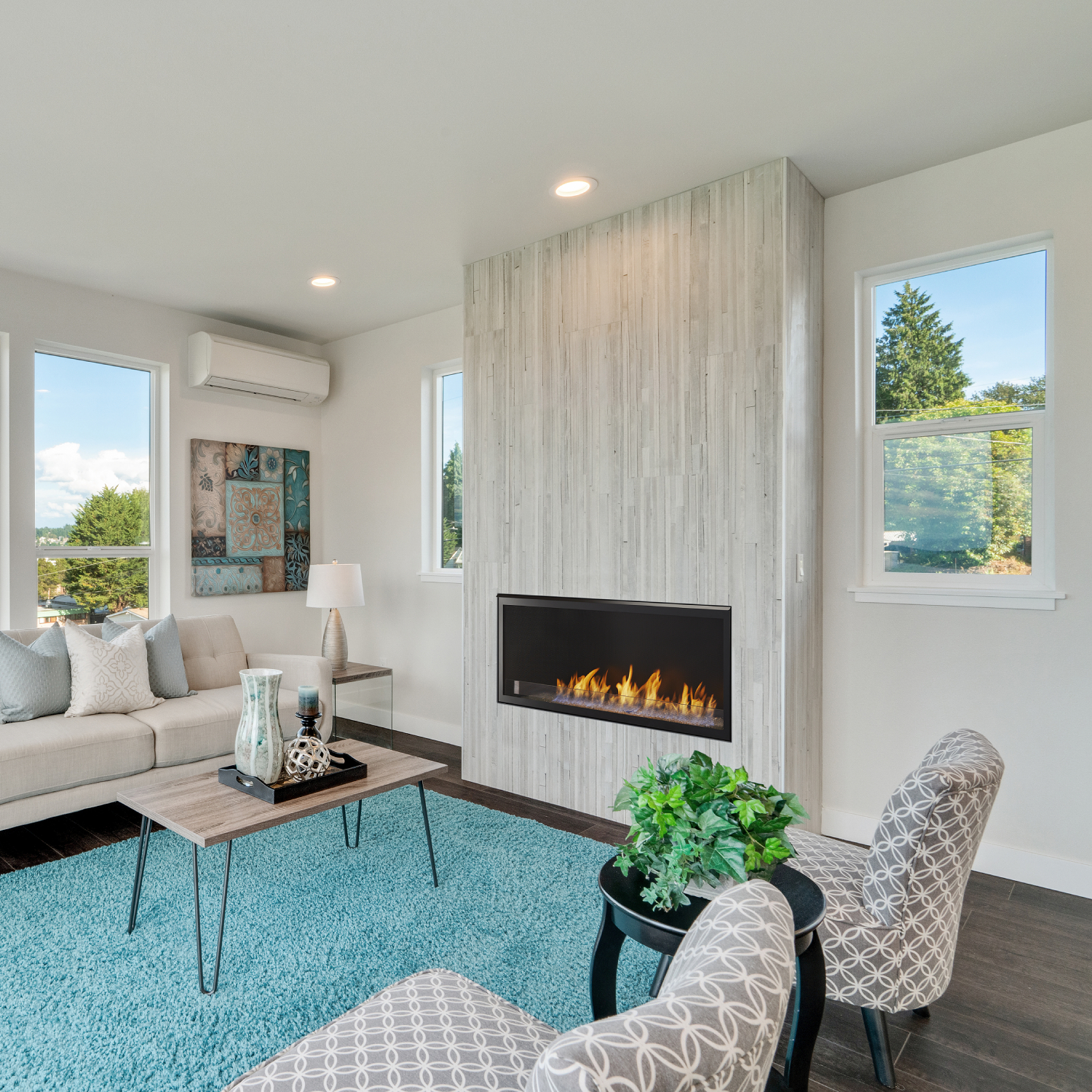 Monessen AVFL42NIP-BU Artisan 42" Vent Free Linear Fireplace w/IPI Plus Natural Gas 34,000 BTUs Burmer