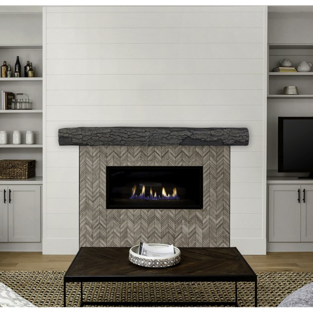 Lexington Hearth 7123 HR-6-LH-EC Half-Round Sleeper Eclipse 6' Log Mantel