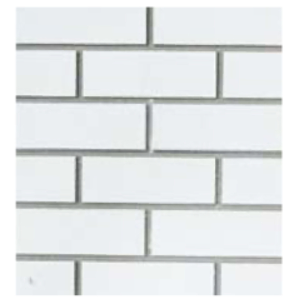 Empire WBL44TWH 44" Traditional Brick Set White Liner