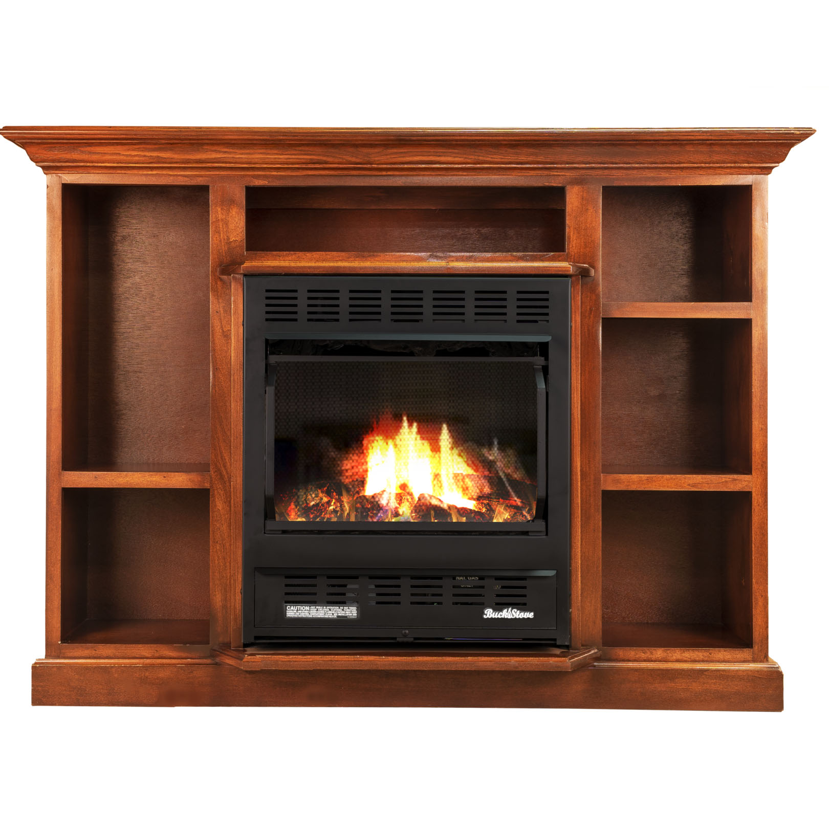 Buck Stove PAKDM1127PRES-UF Unfinished Prestige Bookcase Mantel(50.75"Wx36"Hx13"D) for Model 1127