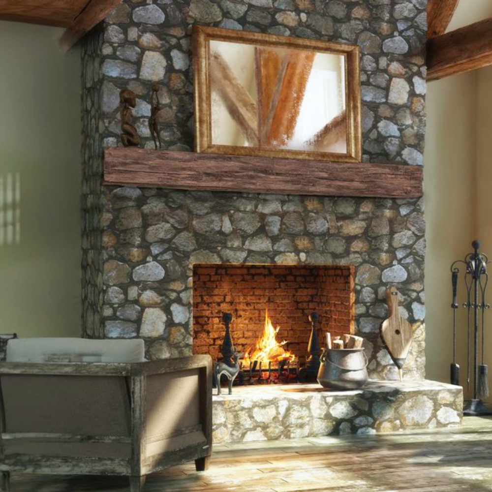 Lexington Hearth 7039 TB-5-LH-MD Tobacco Barn Maduro 5' Beam Mantel