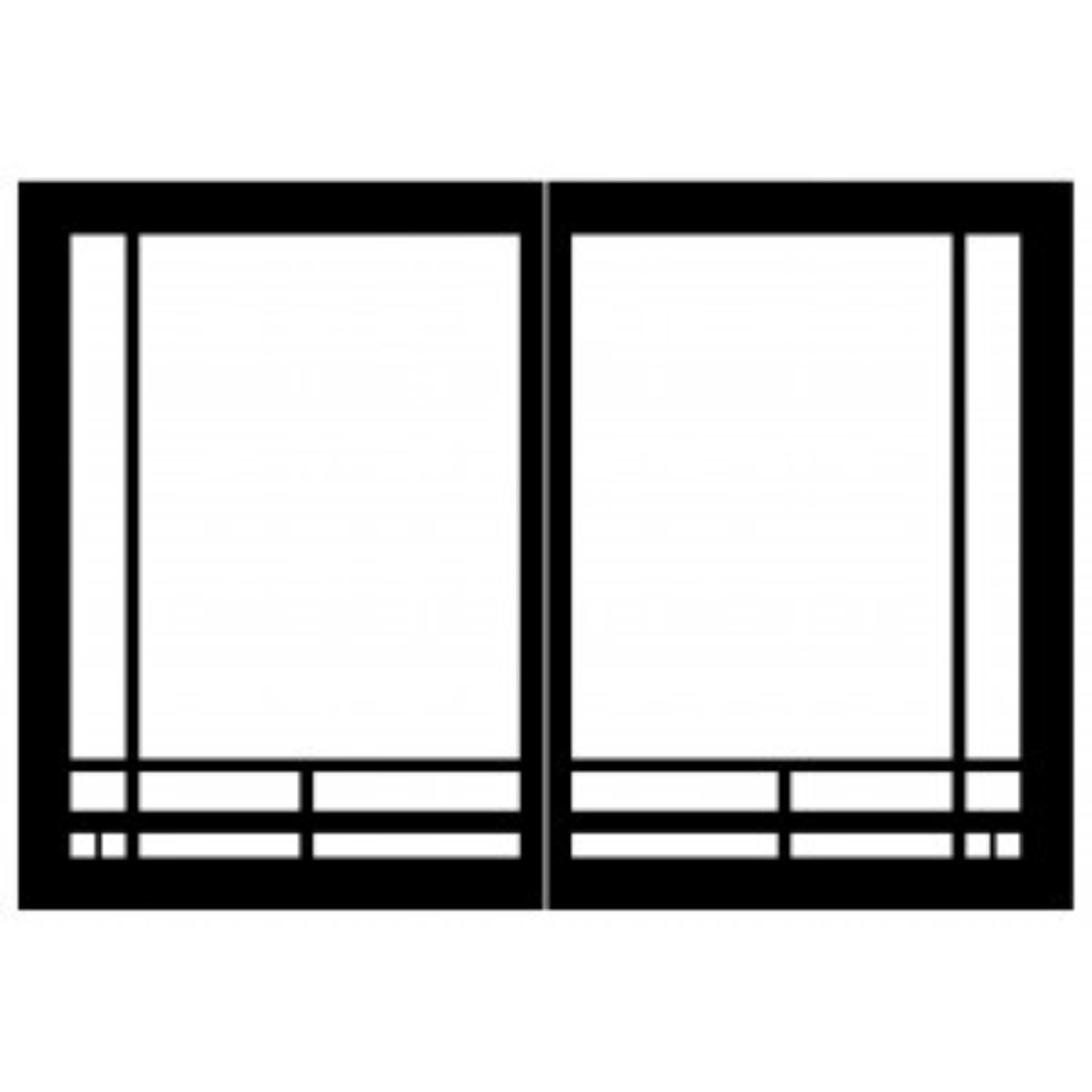Empire DVDB3MBL Mission Rectangle Black Door Set