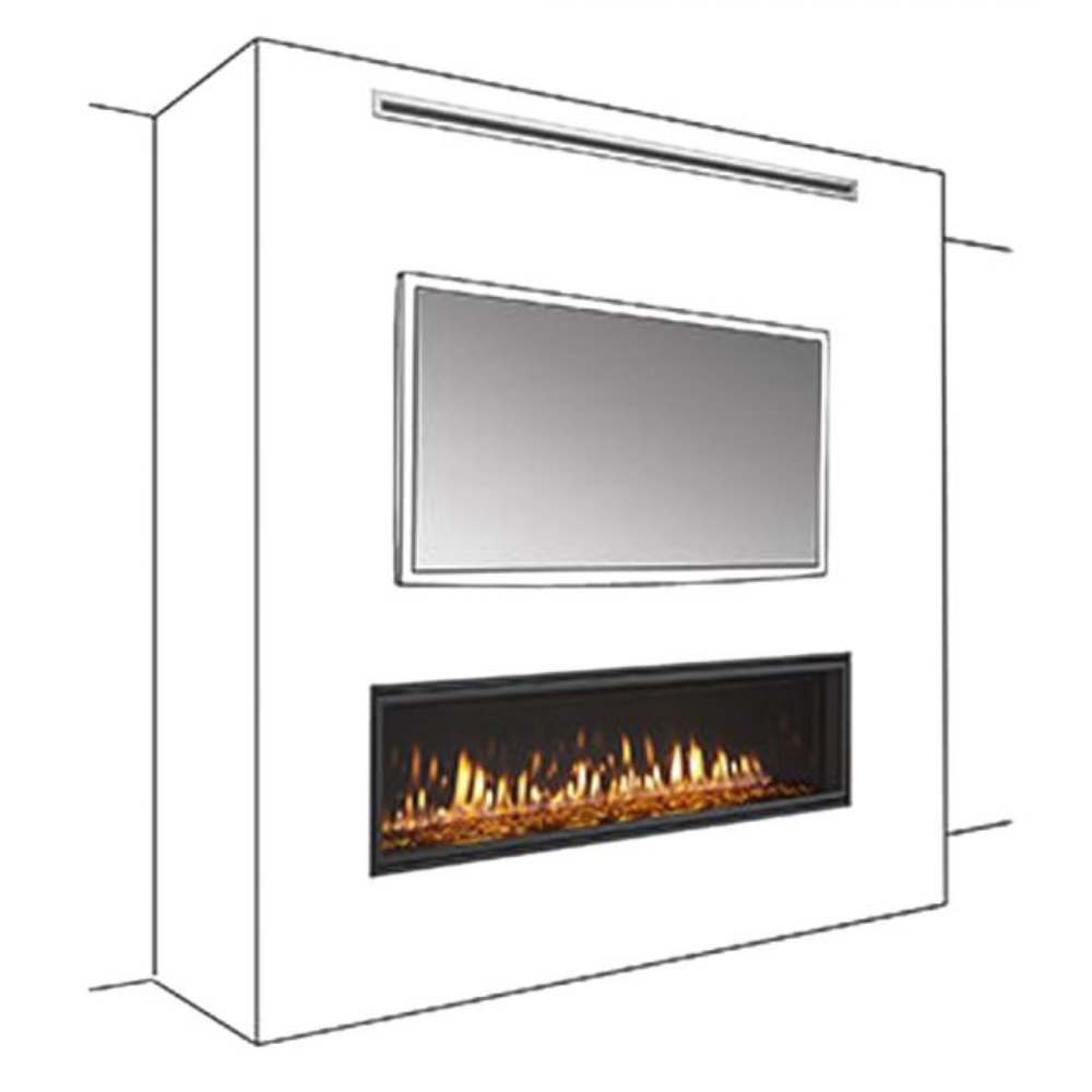 Majestic PHTRIM-MCE-48 Ducted Vent Trim For Front Discharge Using Ducted Passive Heat (Phfr-Mce-48)