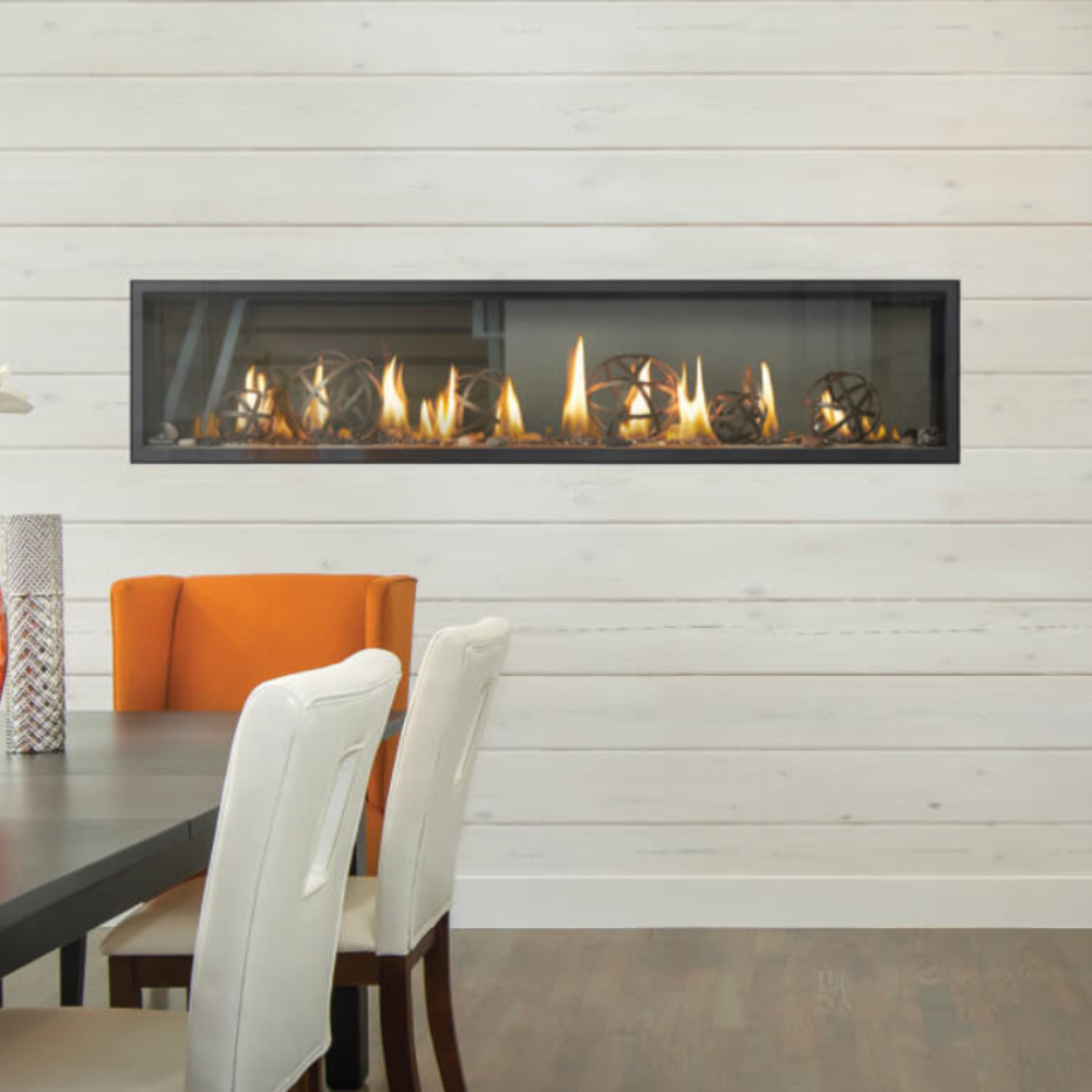 Napoleon LVX74N2X-1 Luxuria 74" See Through Direct Vent NG Fireplace Electronic Ignition