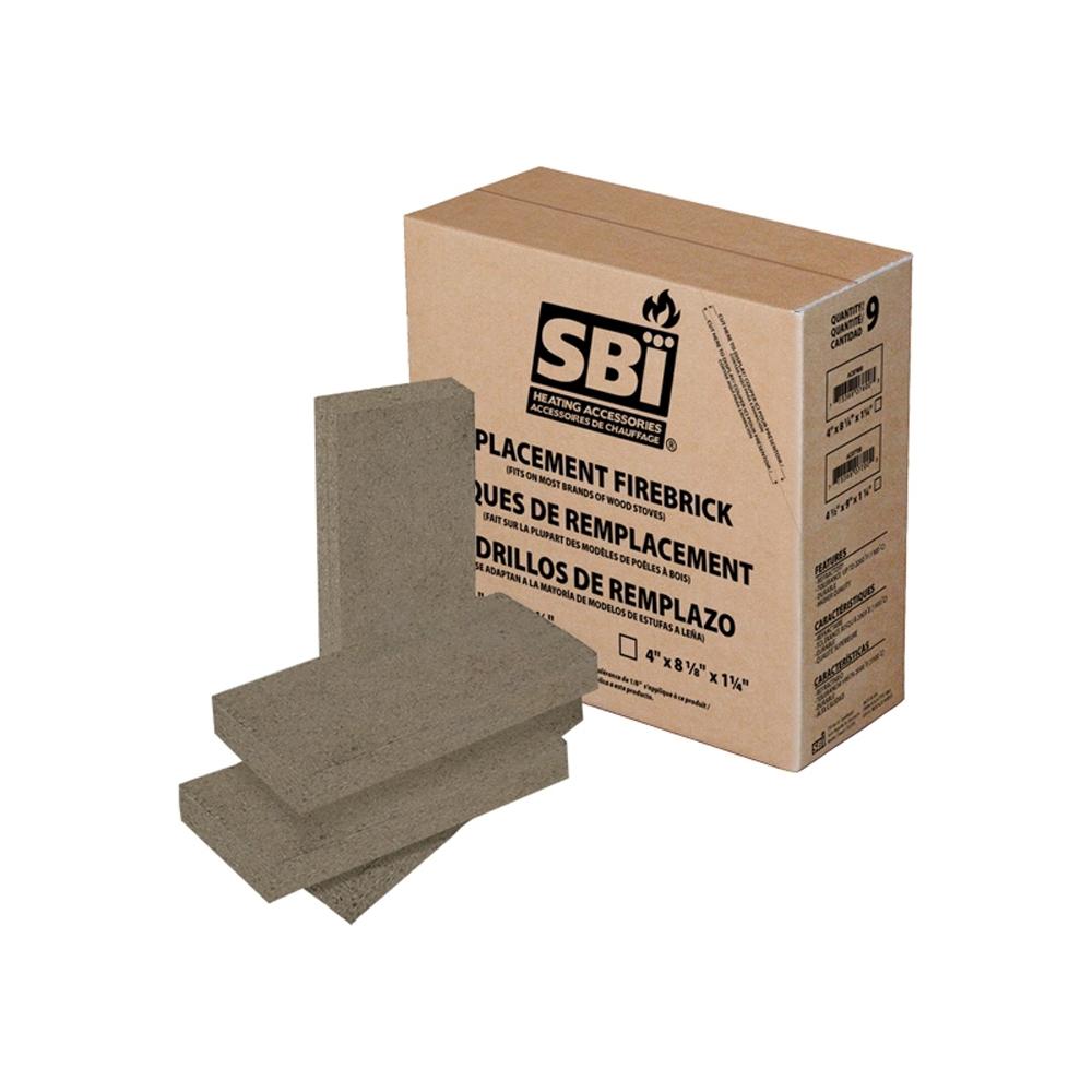 Osburn AC07600B 4'' X 8" X 1 1/4'' Refractory Brick (9 Units)