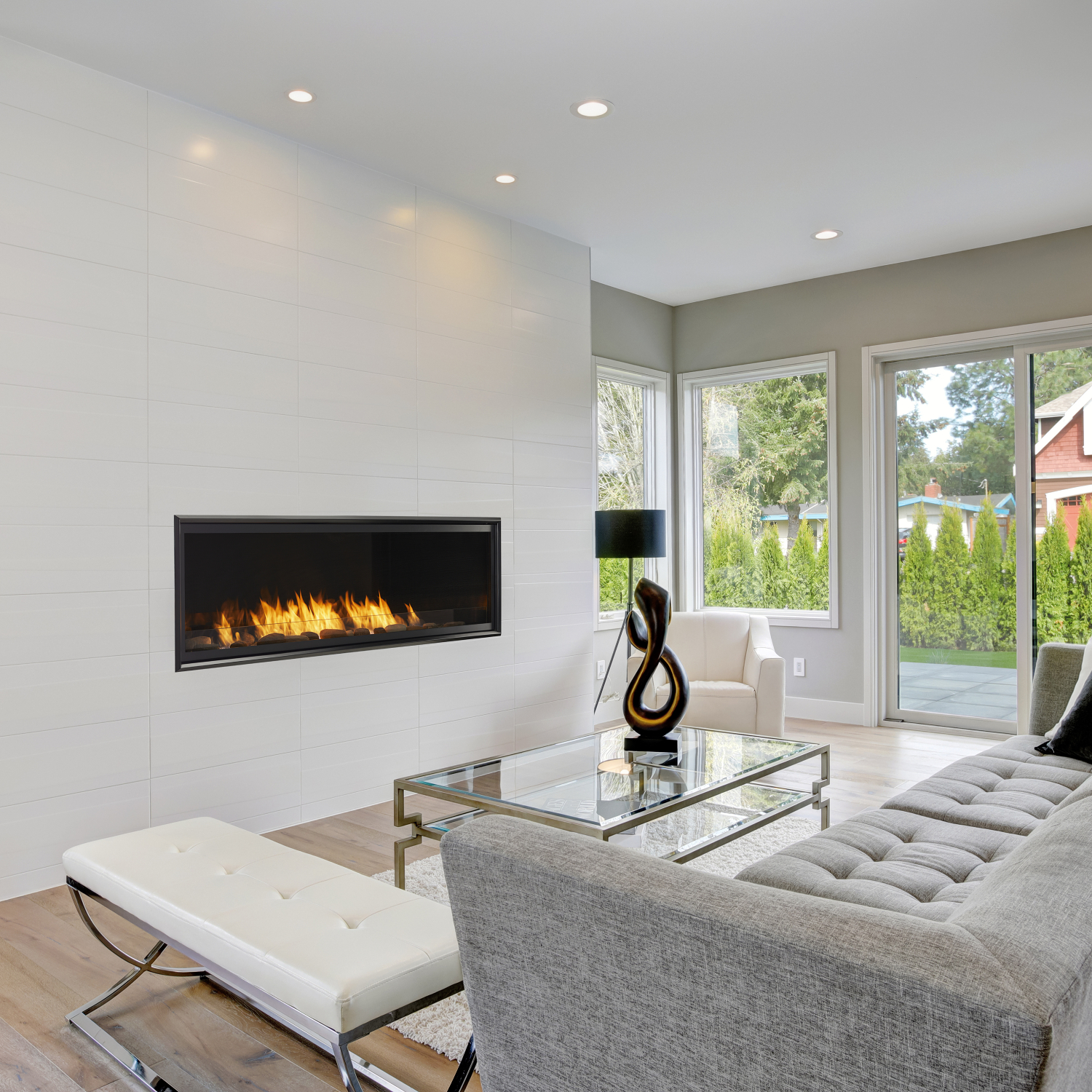 Monessen AVFL60NIP-B Artisan 60" Vent Free Linear Fireplace w/ IPI Plus Natural Gas 40,000 BTUs Burmer