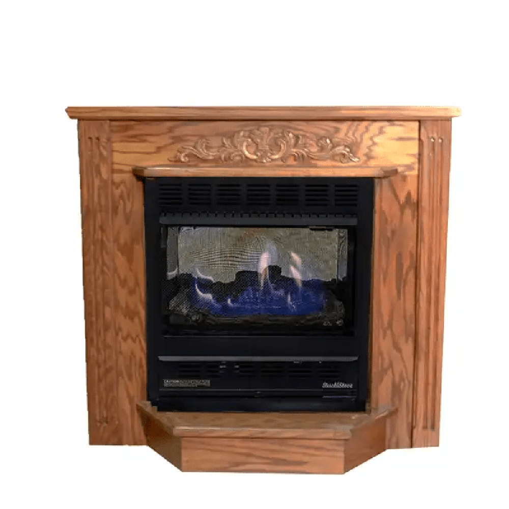 Buck Stove PAKDMC1127-LO Light Oak Corner Mantel(50.75"Wx36"Hx13"D) for Model 1127