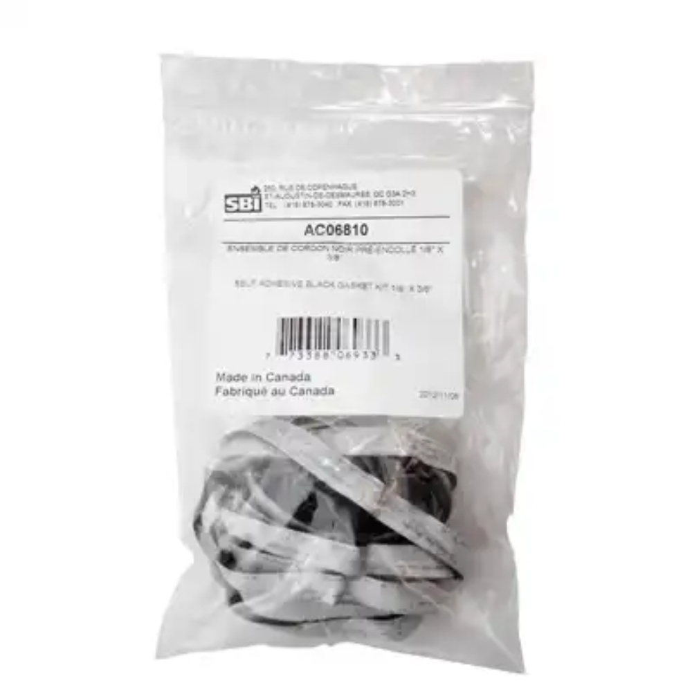 Drolet AC06810 Self-Adhesive Black Gasket 1/8" x 3/8" x 6'