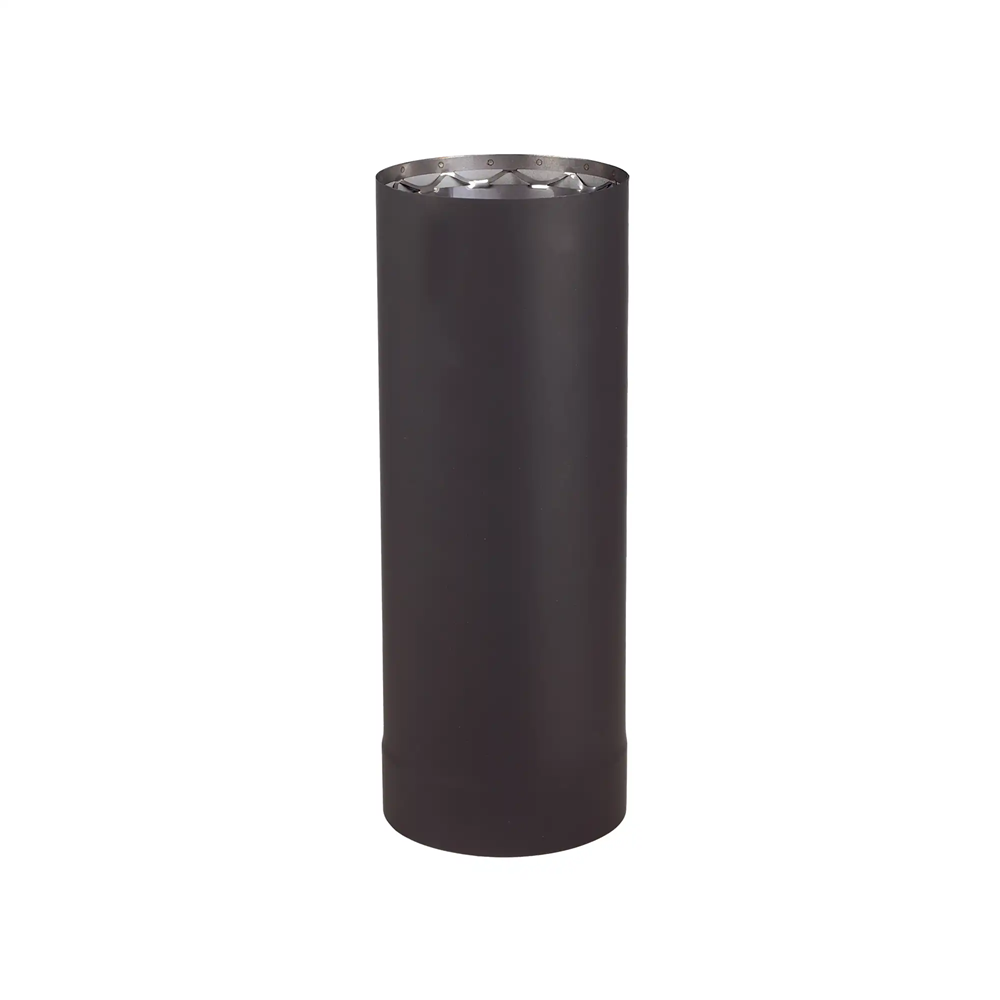 Drolet VOD0001 6''X 6'' L Vortex Double Wall Black Pipe