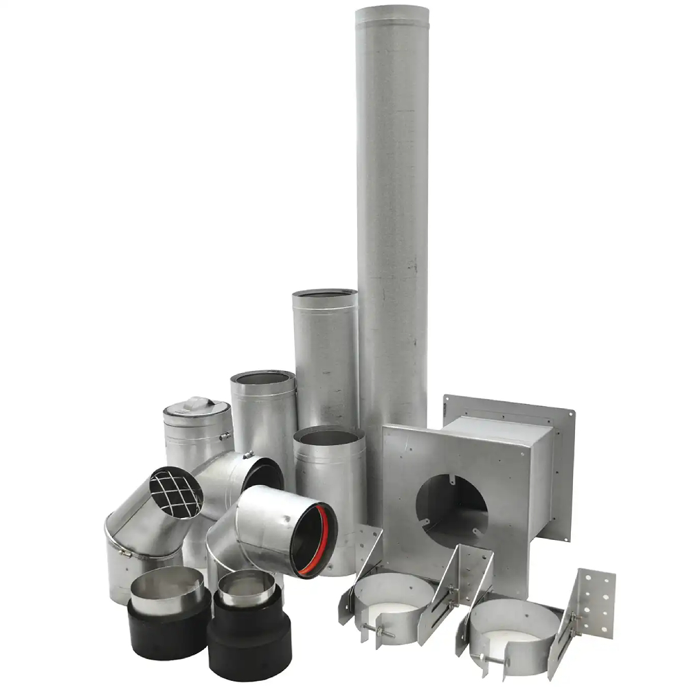 Drolet VOPKGF04 4" Vortex Pellet Vent Ground Floor Kit