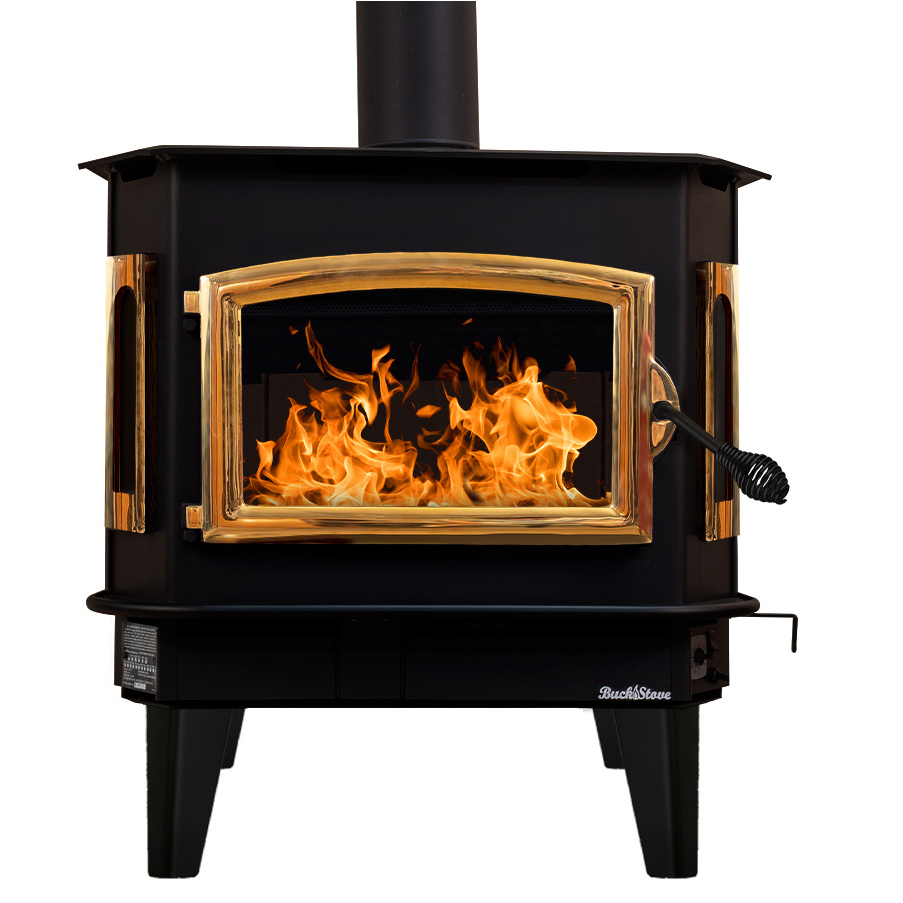 Buck Stove FP81G Model 81 Freestanding Non Catalytic Wood Stove With Gold Door