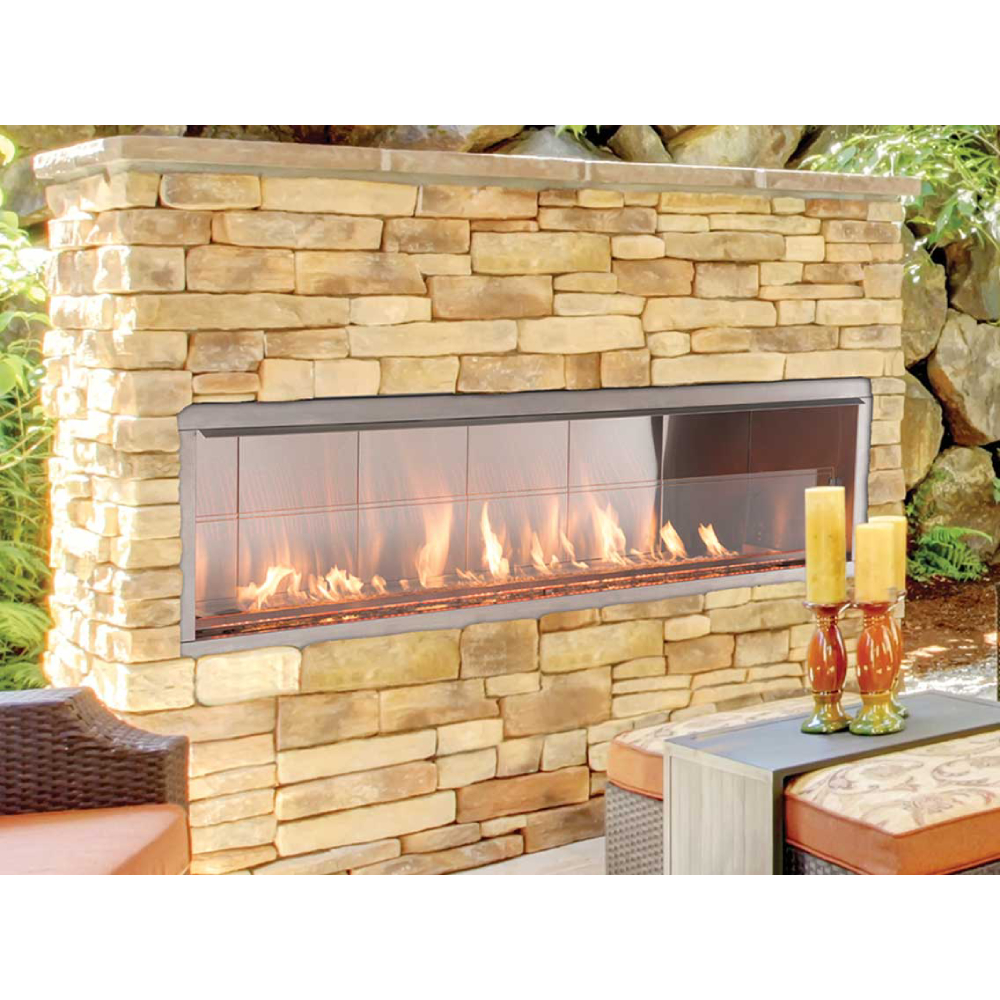 IHP Superior VRE4648 ODLVF48ZEN 48" VF Outdoor Linear NG Fireplace F4834