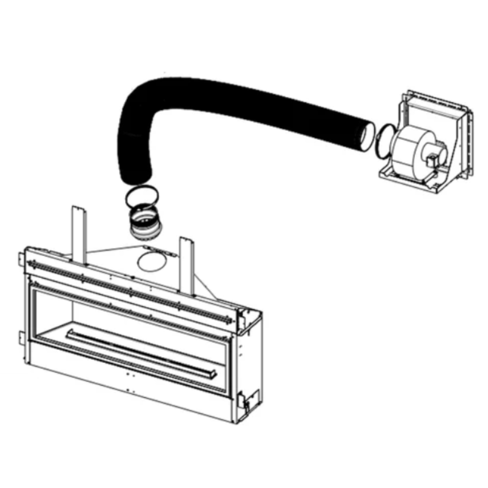 Empire SD6DFA25 Flex Vent Kit for Forced Air Kit (25' Flex and Clamps)