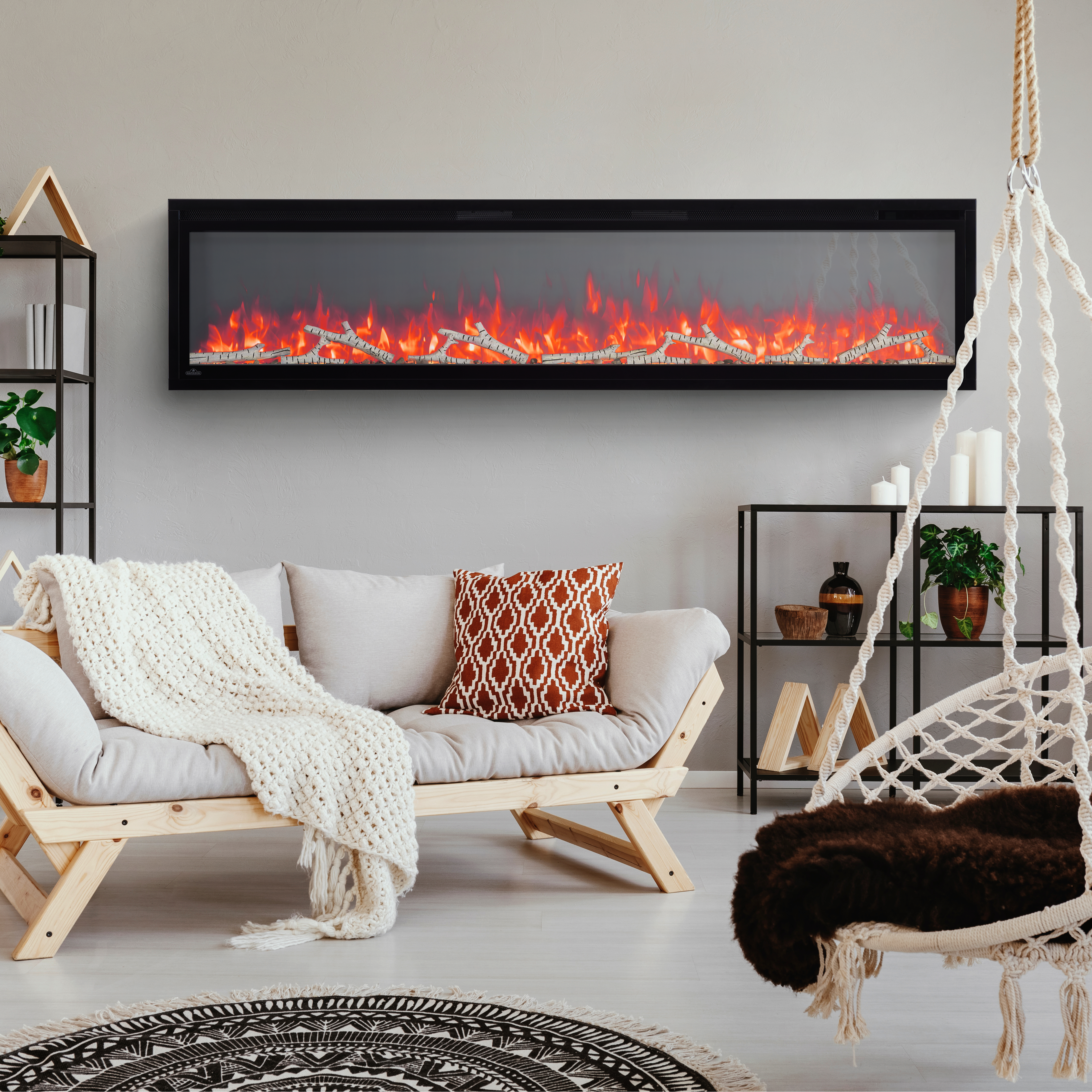 Napoleon NEFL72CFH-1 Entice 72'' Wall-Hanging Electric Fireplace