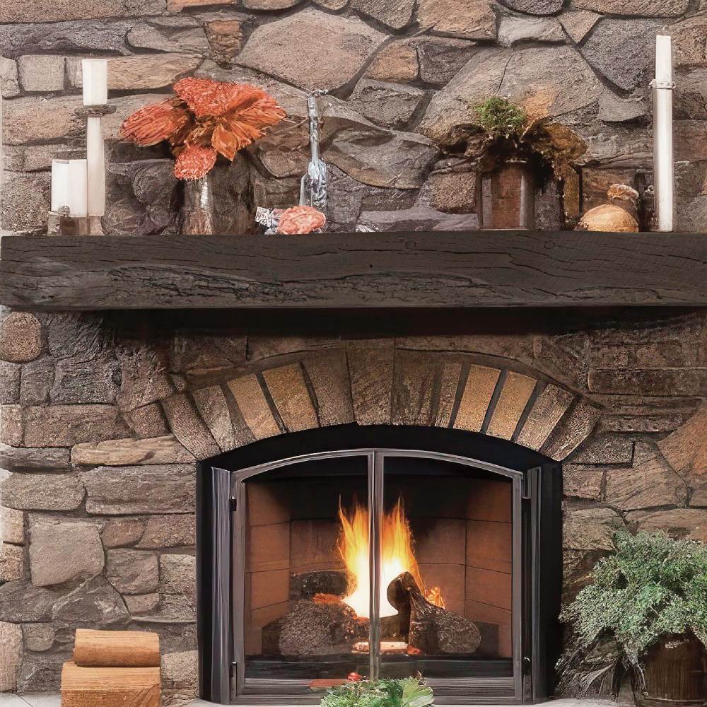 Lexington Hearth 7230 RH-6-LH-RC Rickhouse Roasted Chestnut 6' Beam Mantel