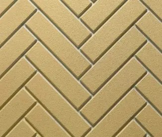 Majestic MMHB42-B Firebrick Yellow Molded Brick Panels Herringbone