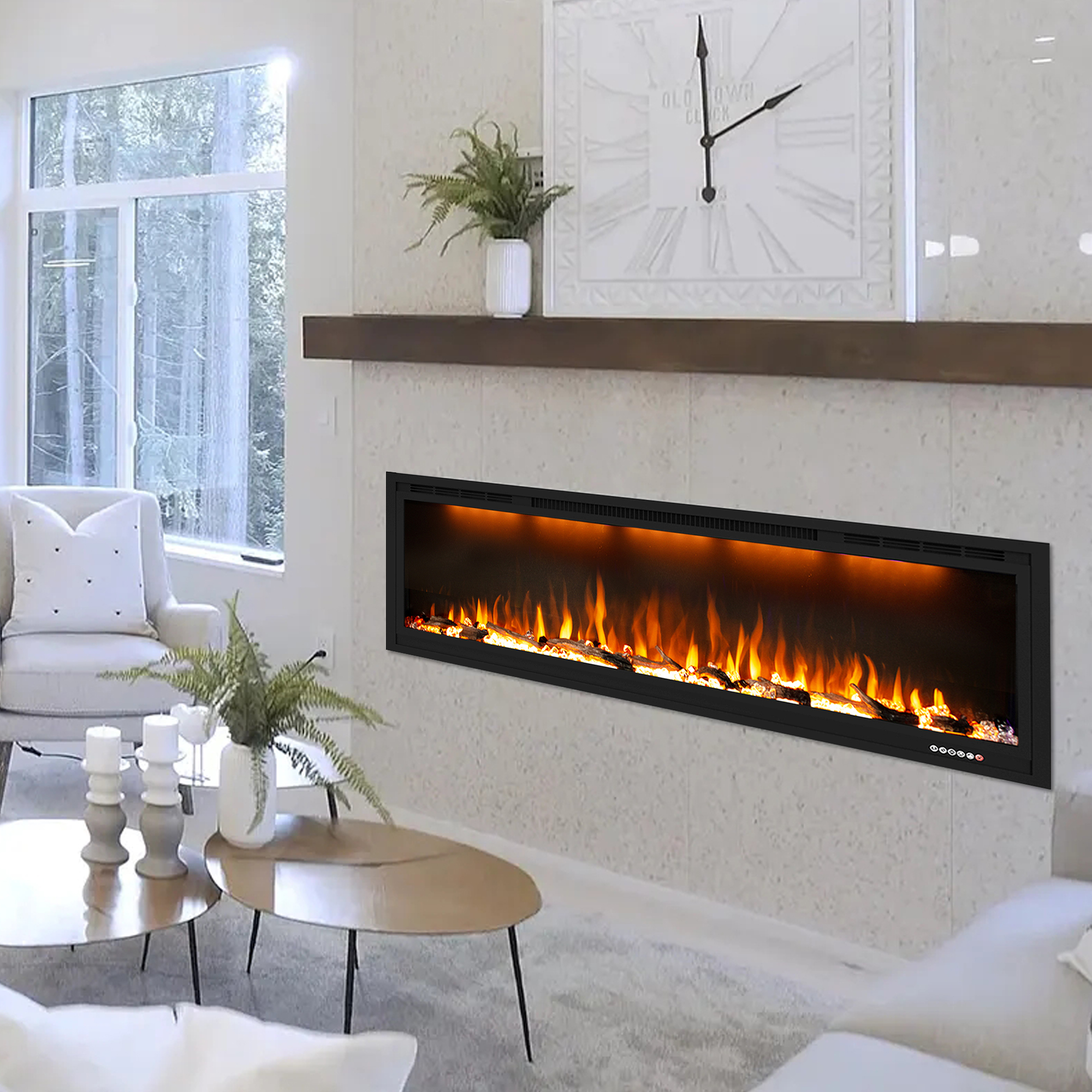 Luxstar BI84 84" Built-in Electric fireplace