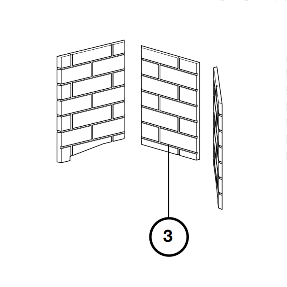 Napoleon DBPAX36NS-1 Decorative Panels : Newport Standard Brick AX36-1