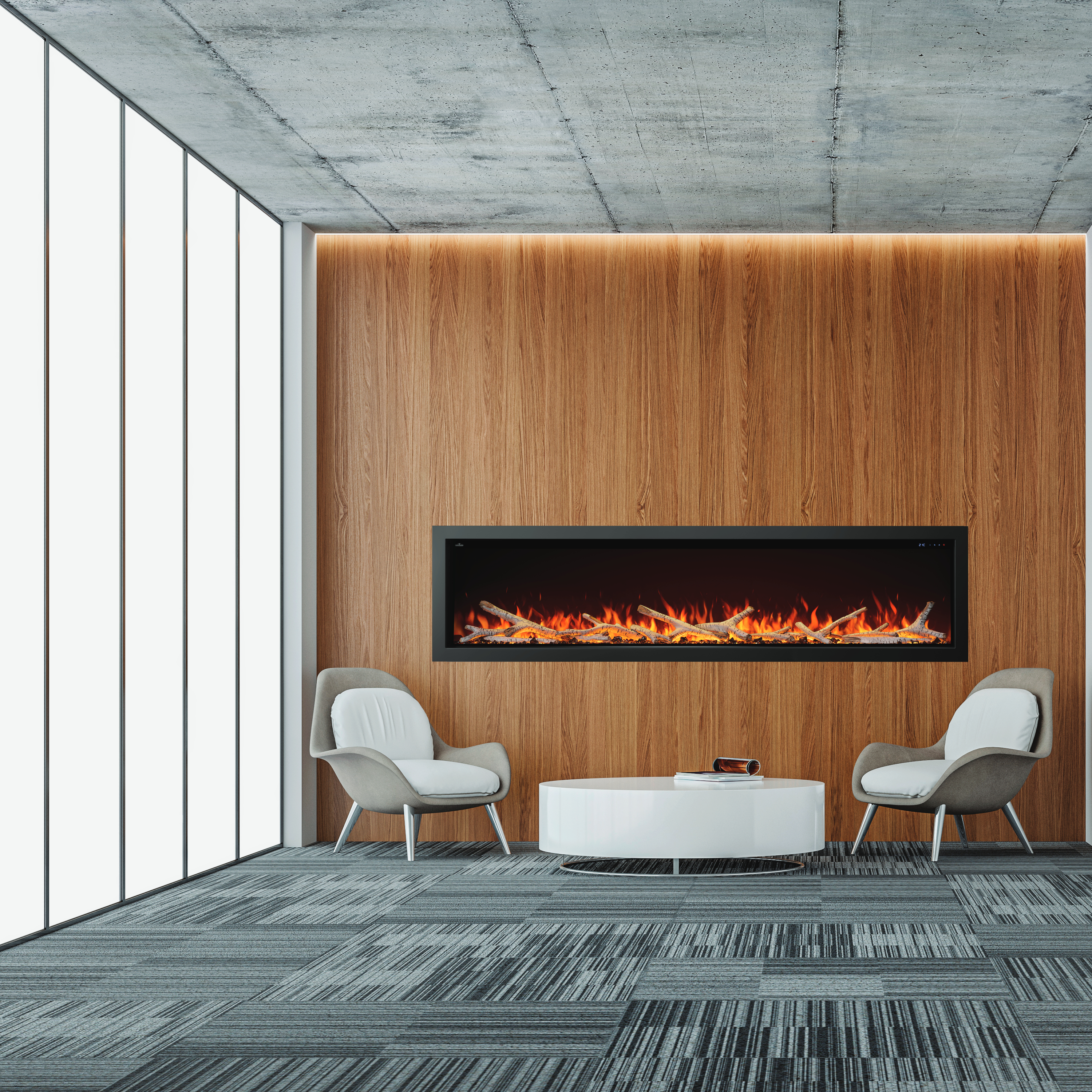 Napoleon NEFB96AB Astound 96'' Built-In Electric Fireplace