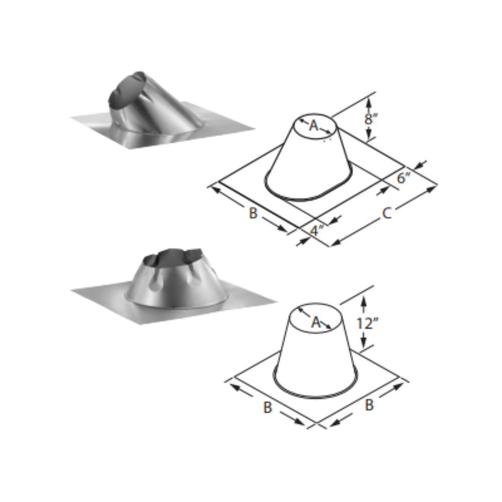 Duravent 10DT-FF Flat Roof Flashing