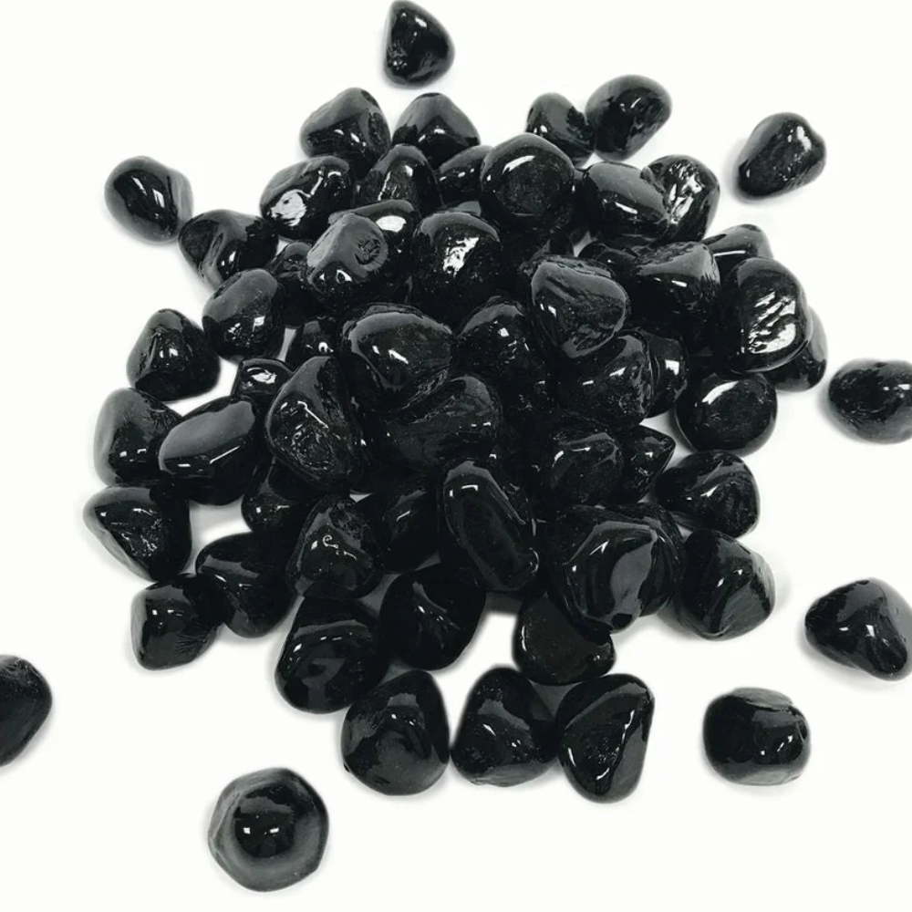 Enhance-a-Fire LIDOB-FG 4491 Onyx Black Large Iridescent Diamond Glass