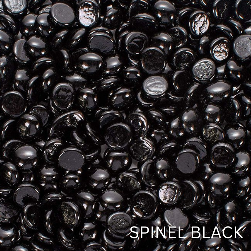 Enhance-a-Fire SB-FG 4538 Spinel Black (solid black) 3/4” Fire Beads Molded Glass