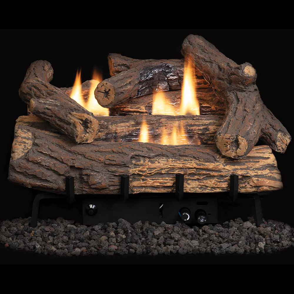 IHP Superior LVD24GO-B Golden Oak 24" Ceramic Fiber Vent-Free Gas Logs F4638