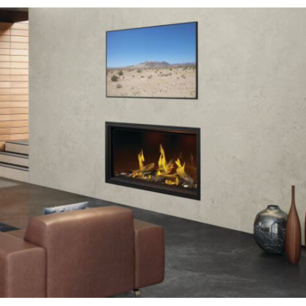 Napoleon TLV50LN Tall Linear Vector 50 with Luminous Logs Direct Vent Fireplace Natural Gas with Electronic Ignition