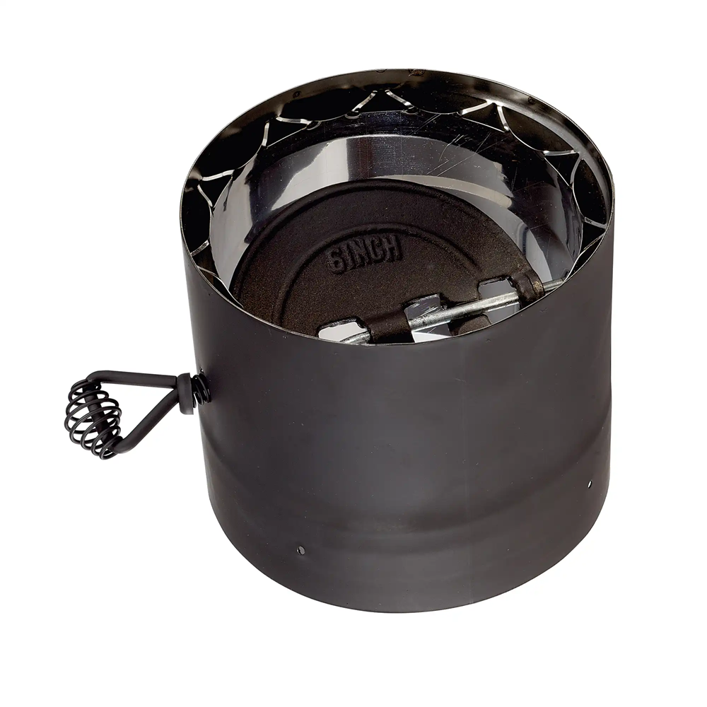 Drolet VOD0190 6'' Vortex Double Wall Stove Pipe Section With Damper