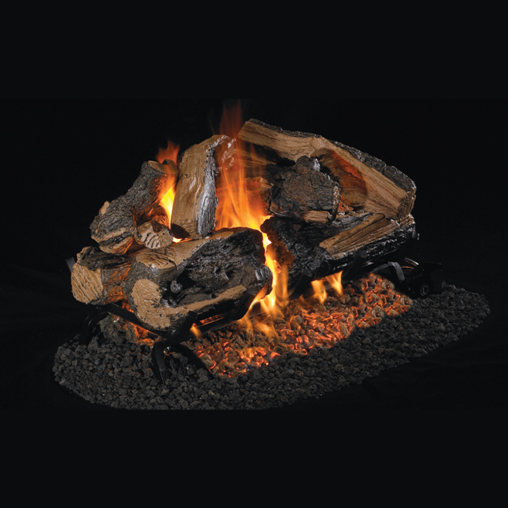 RealFyre CHRRSO-2-18/20 18" Charred Rugged Split Oak See Thru Log Set