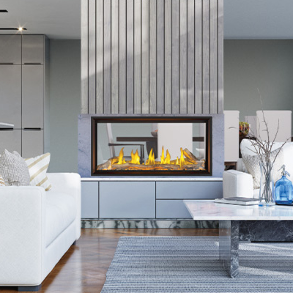 Napoleon TLV50N2 Tall Linear Vector 50 See Through Direct Vent Gas Fireplace Direct Vent Fireplace Natural Gas with Electronic Ignition