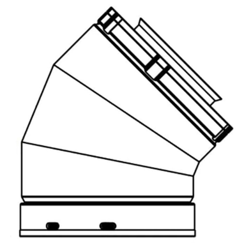 Majestic SLP45-BK 45 Degree elbow-Black