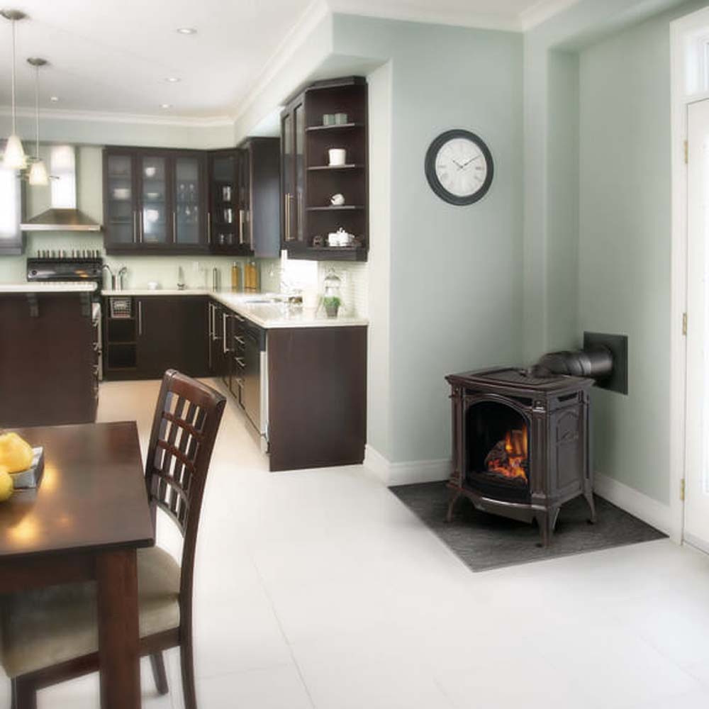 Napoleon GDS25NW-1 Bayfield DV Cast Iron Natural Gas Stove w/Electronic Ignition Winter Frost