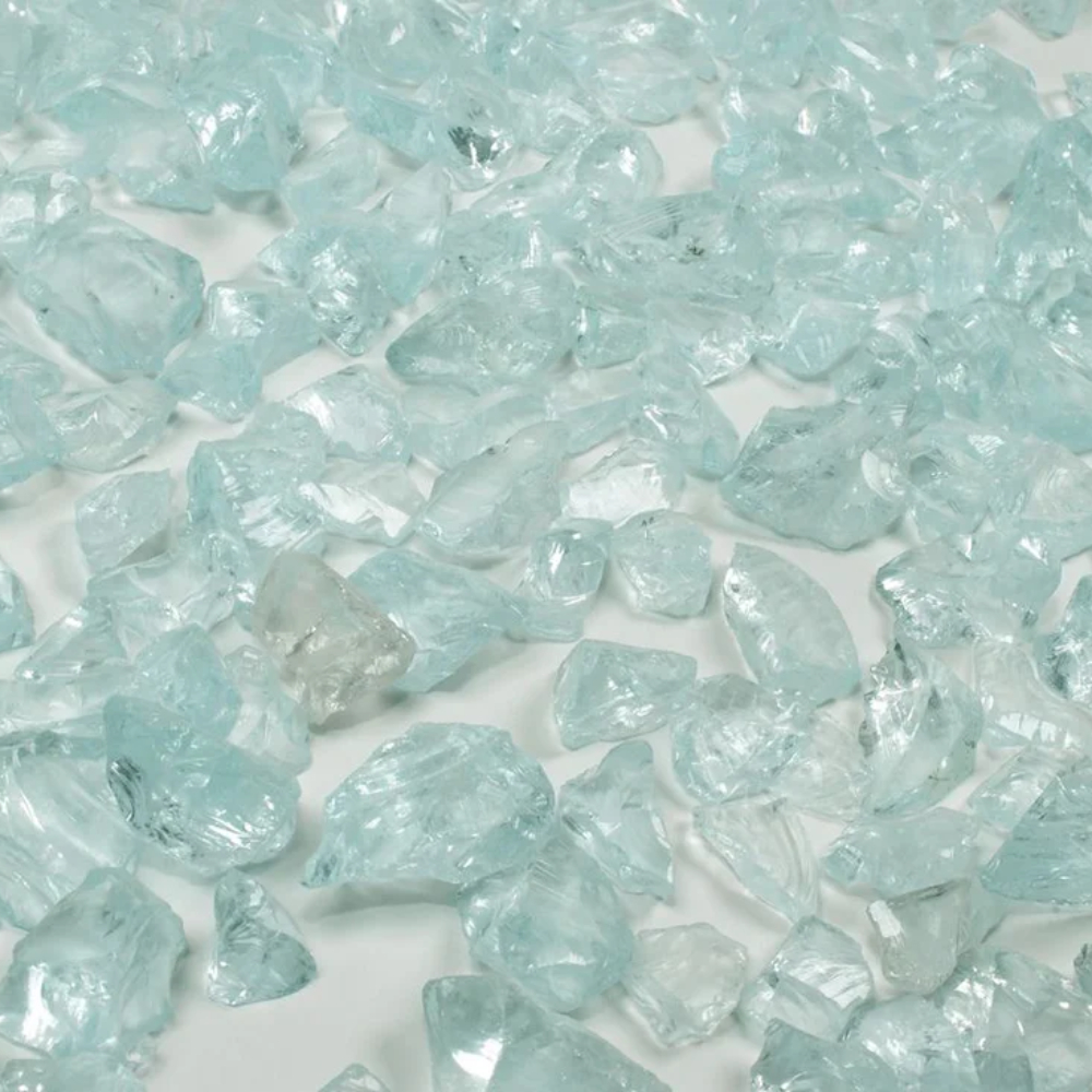Enhance-a-Fire LN75-FG 4039 Large Nassau (aqua tint) 3/4” Recycled Crushed Glass