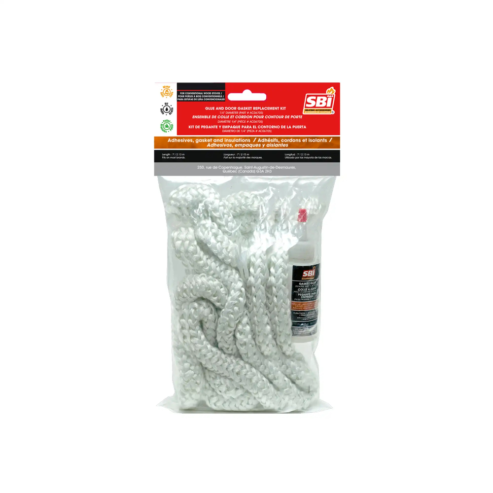 Drolet AC06710 Colle Et Cordon Blanc 3/8" X 7' Pour Porte