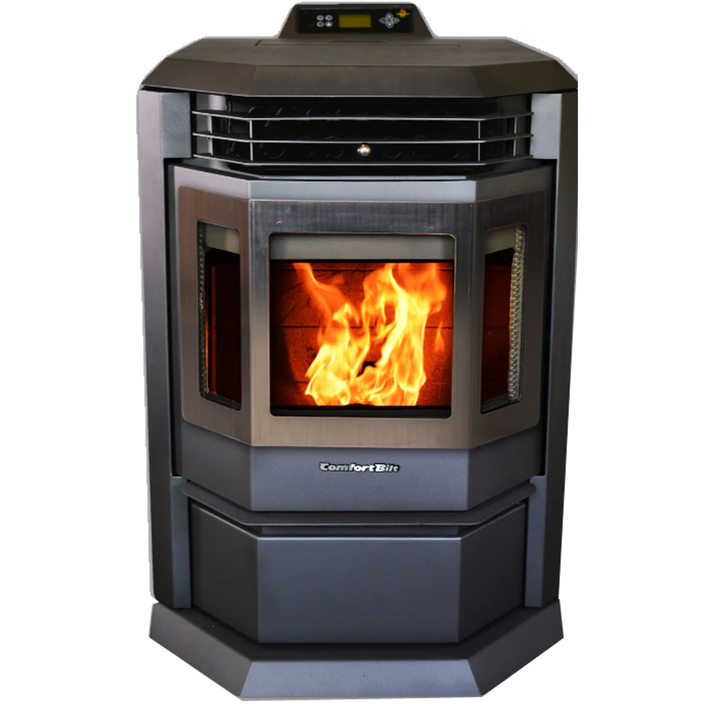 ComfortBilt HP22-Black-SS Pellet Stove w/ Stainless Steel Trim