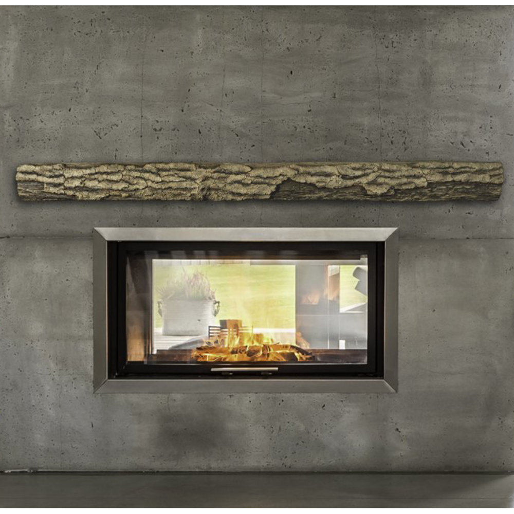 Lexington Hearth 7289 HR-4-LH-PH Half-Round Sleeper Pale Honey 4' Log Mantel