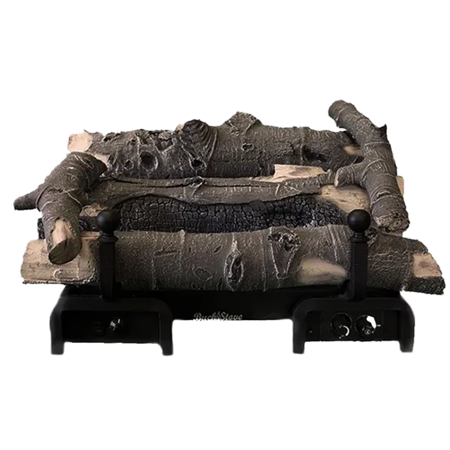 Buck Stove GLASPEN-24-MVNAT Colorado Aspen 24" Millivolt Valve Natural Gas Logset w/On/Off Remote