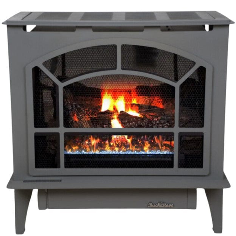 Buck Stove NV S-TOWNSEND GY-NG Steel Townsend II Non-Vent Natural-Gas Stove-Gray