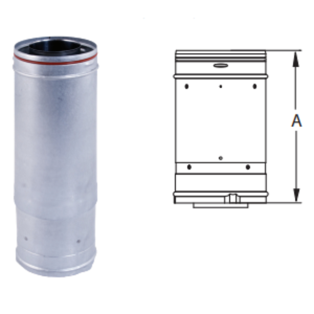Duravent 35CVS-12TA 12" Telescoping Adjustable Pipe