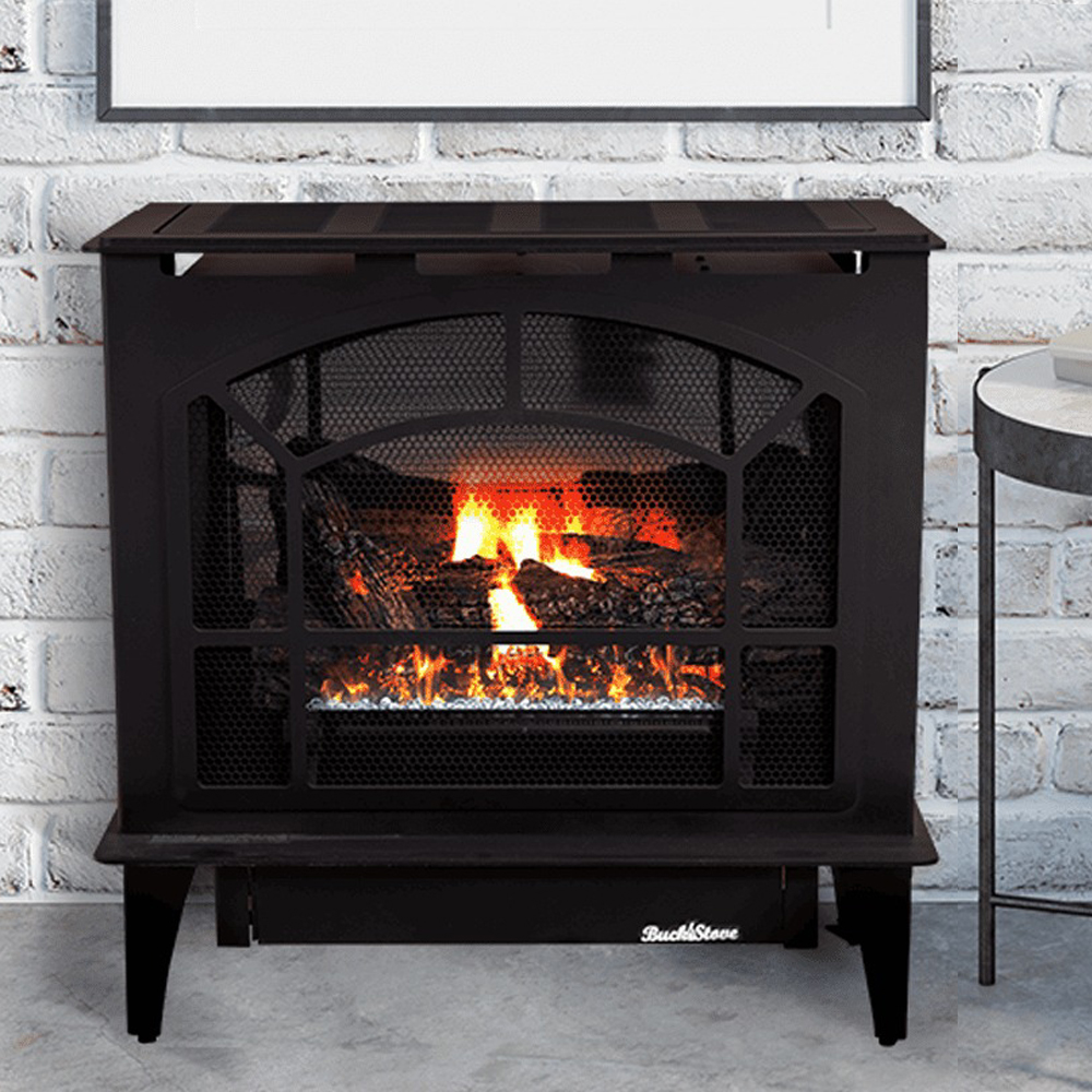 Buck Stove NV S-TOWNSEND BLK-LP Steel Townsend II Non-Vent Propane LP-Gas Stove-Black
