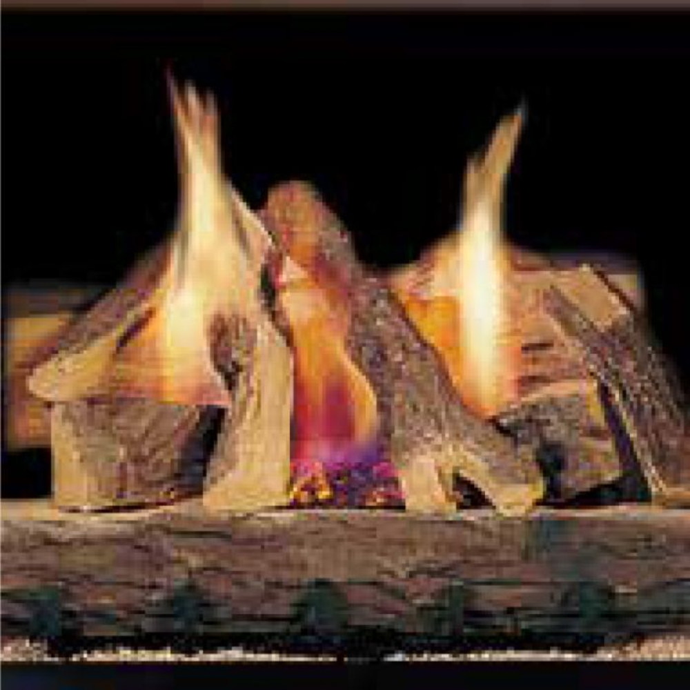 Majestic CFL-24NG-IPI 24" Campfire Fiber Gas Log Set With Stainless Steel Burner And Hearth Kit, Ipi