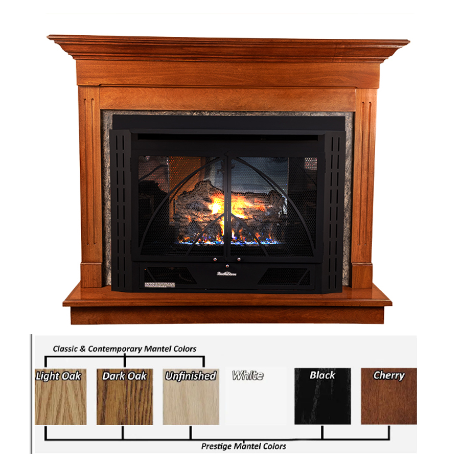 Buck Stove PAKDM34329HD Dark Oak Contemporary Mantel for Models 34ZC 384(56-1/4"Lx21"Wx43-1/2"H)